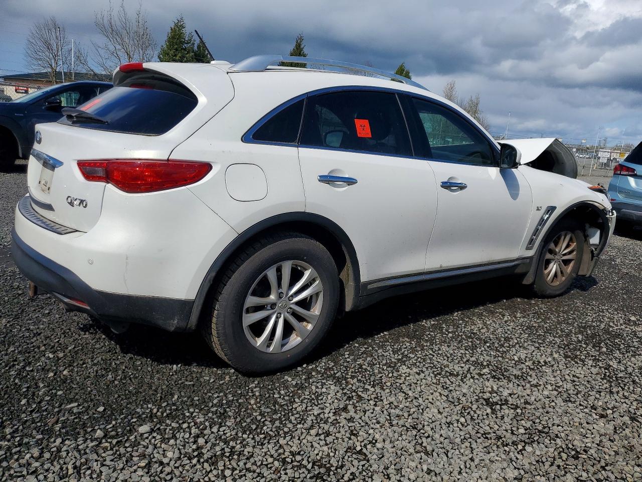 2015 Infiniti Qx70 Base Белый vin: JN8CS1MW6FM482264