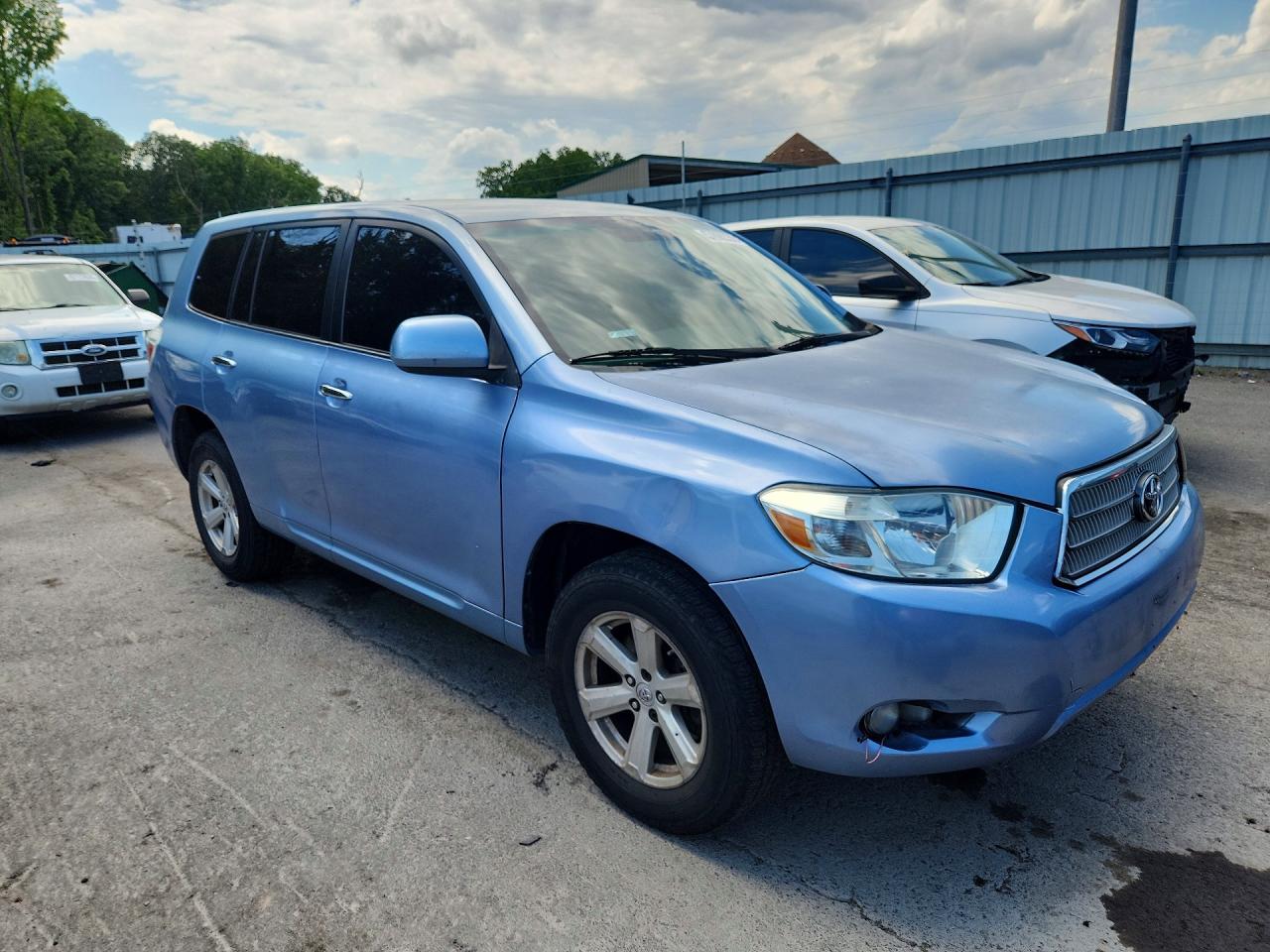2008 Toyota Highlander Hybrid Blue vin: JTEEW41A482023974