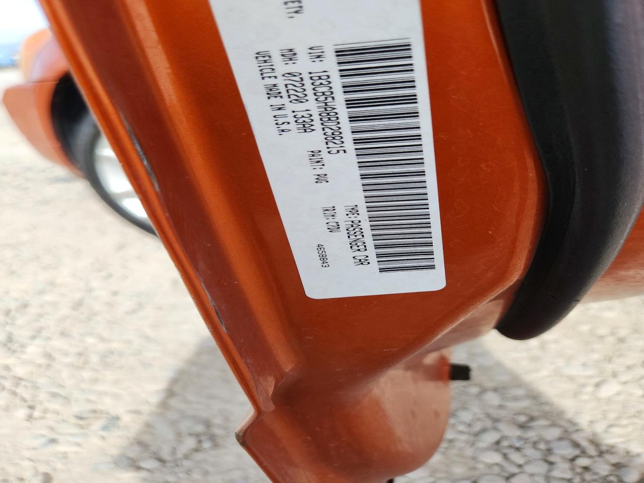 2011 Dodge Caliber Heat Orange vin: 1B3CB5HA8BD298215