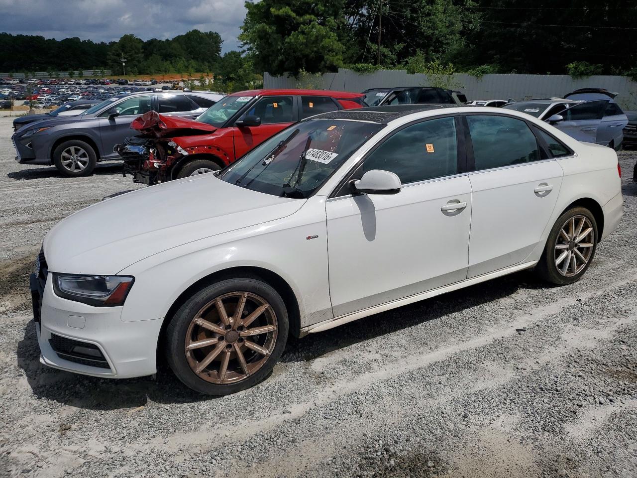 2014 Audi A4 Premium Plus Белый vin: WAUFFAFLXEN043977