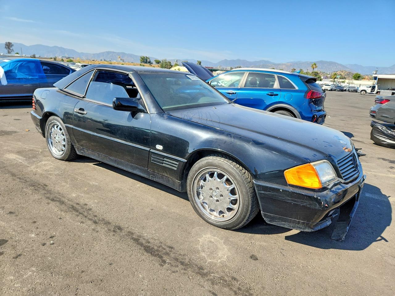 1991 Mercedes-benz 500 Sl Black vin: WDBFA66E2MF018840