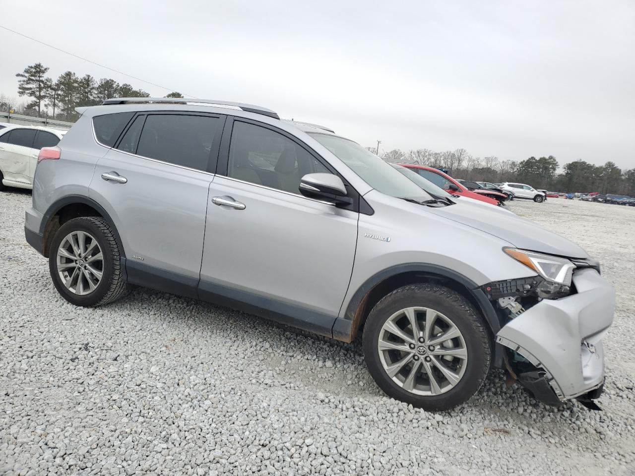 2017 Toyota Rav4 Hv Limited Silver vin: JTMDJREV6HD144499