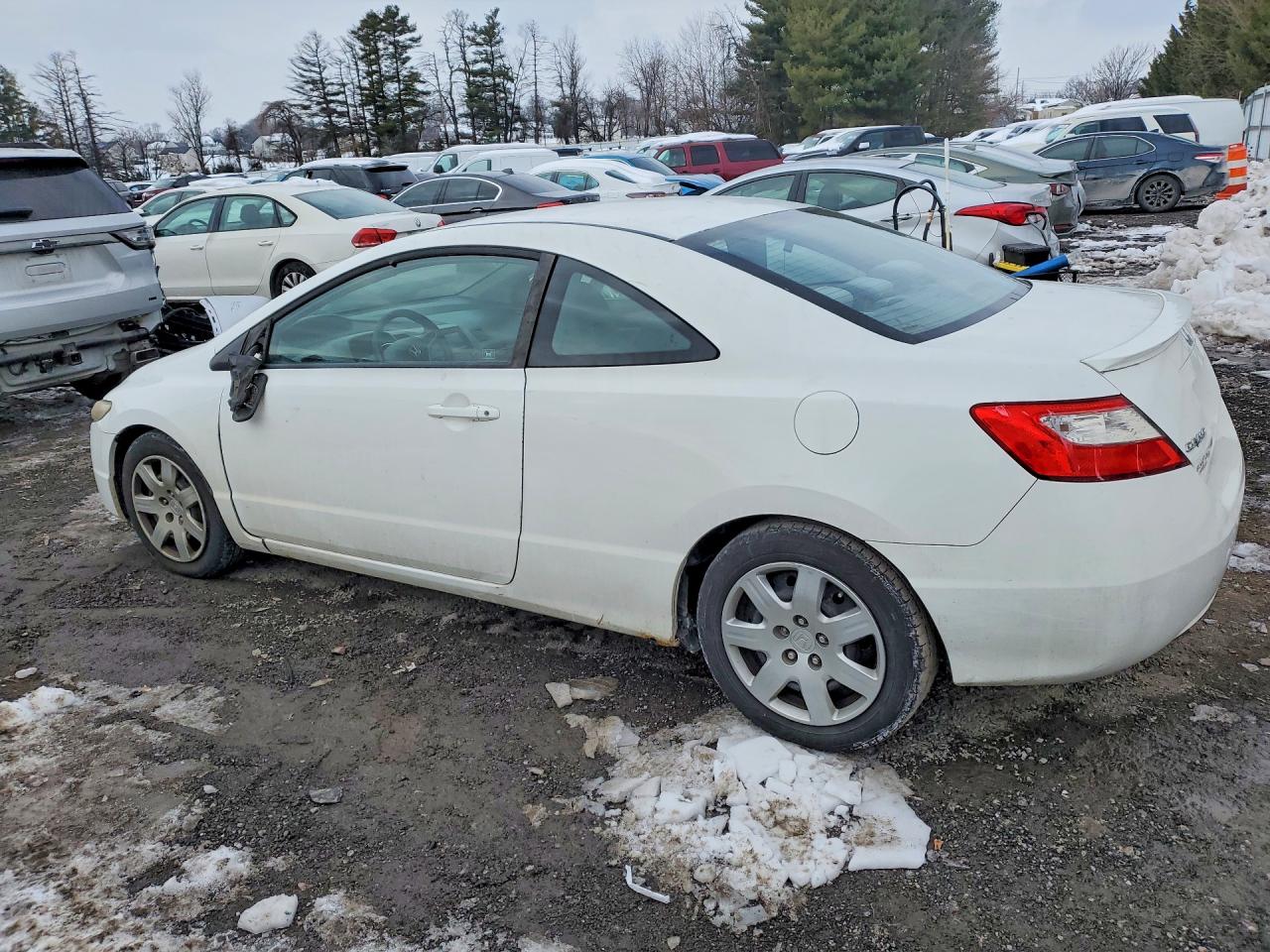 2010 Honda Civic Lx White vin: 2HGFG1B63AH510418