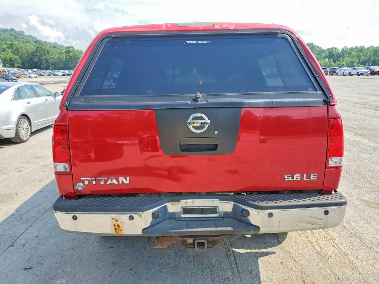 2008 Nissan Titan Xe Red vin: 1N6AA07C28N307554