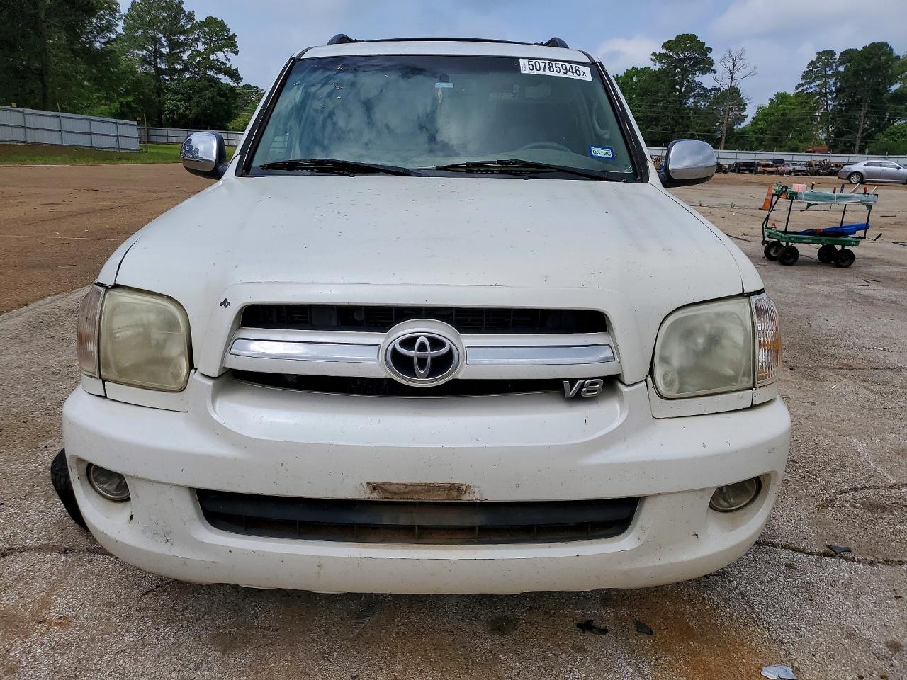 2007 Toyota Sequoia Limited White vin: 5TDZT38A67S292192