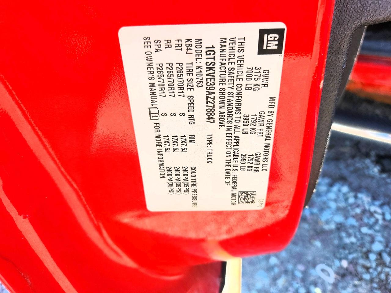 2010 Gmc Sierra K1500 Sle Red vin: 1GTSKVE39AZ278847