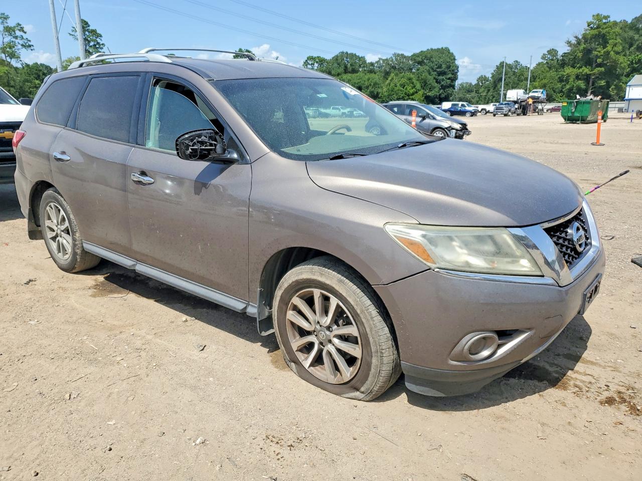 2013 Nissan Pathfinder S Brown vin: 5N1AR2MN0DC675312