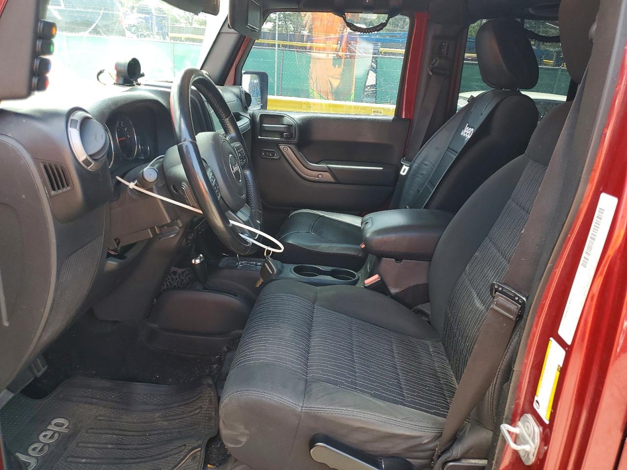 2012 Jeep Wrangler Unlimited Sport Maroon vin: 1C4HJWDG3CL218754