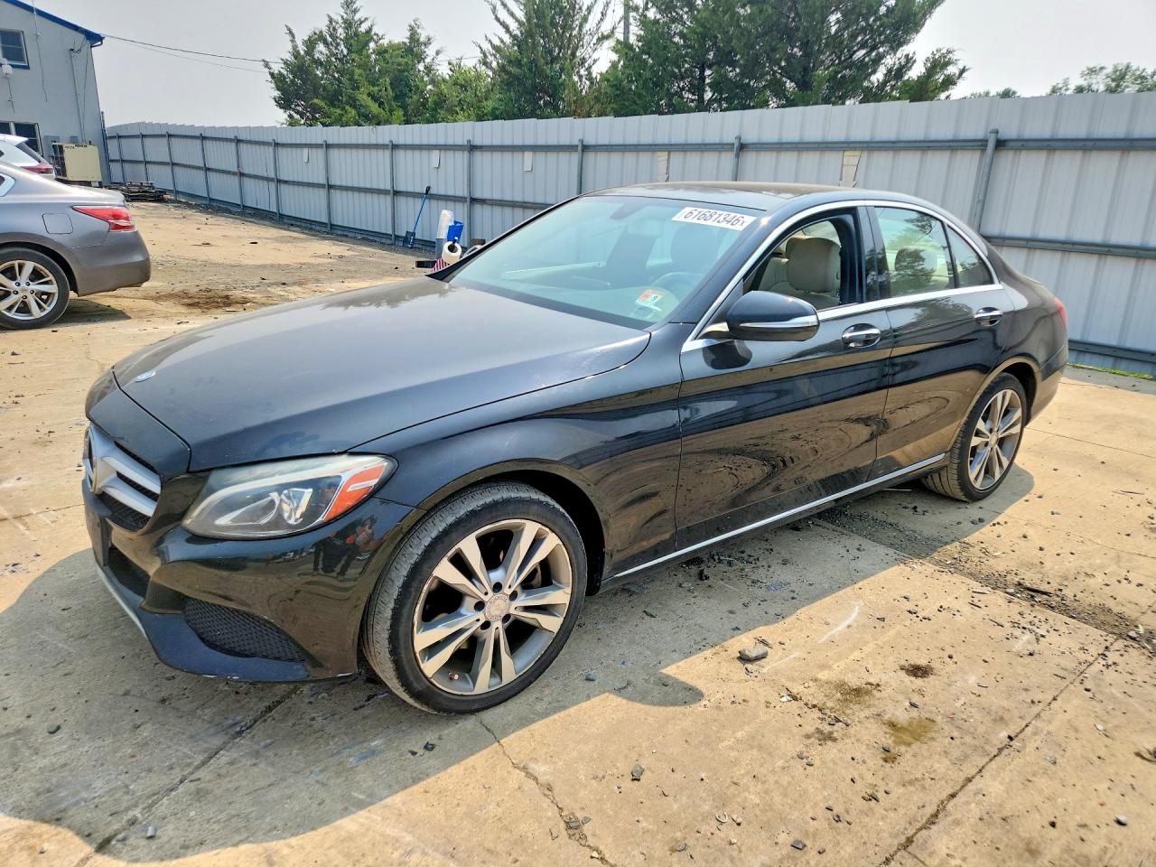 2015 Mercedes-benz C 300 4matic Black vin: 55SWF4KB0FU080598