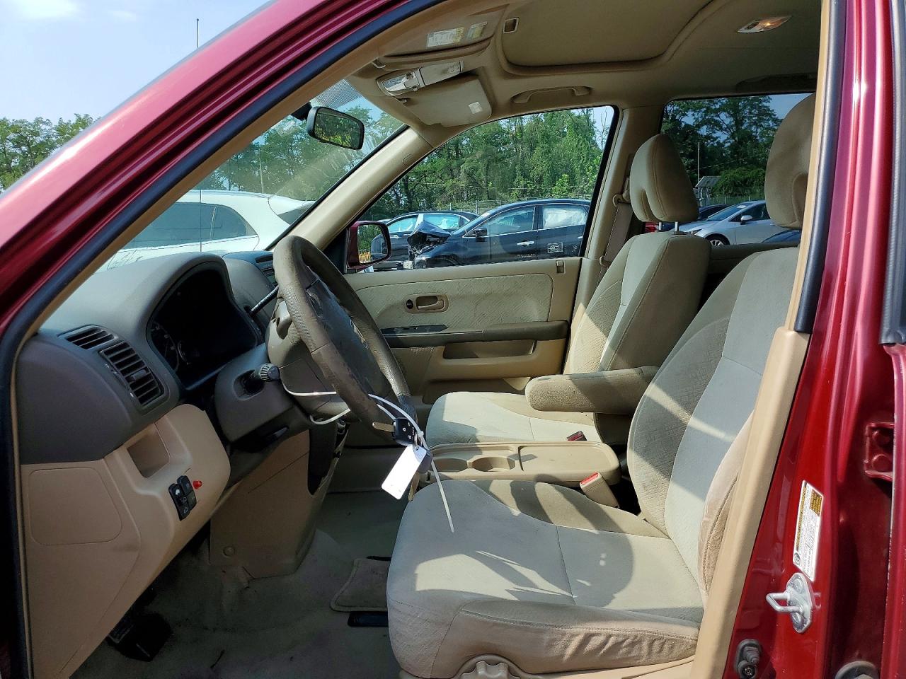 2005 Honda Cr-v Ex Red vin: SHSRD78845U329297