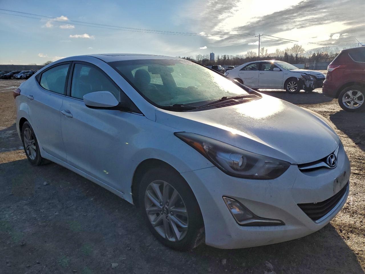 2015 Hyundai Elantra Se White vin: 5NPDH4AE6FH586369