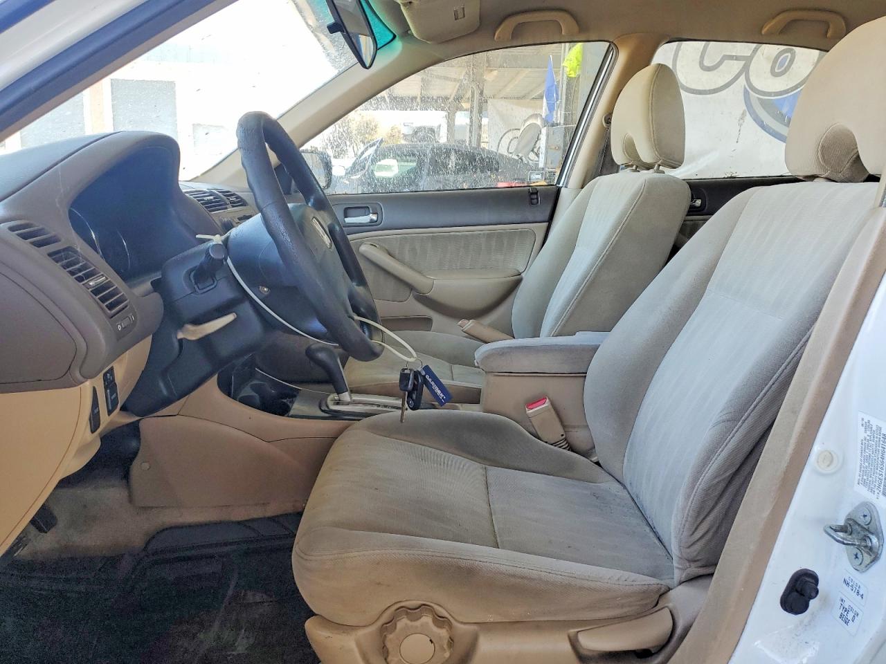 2004 Honda Civic Lx White vin: 2HGES16564H641648