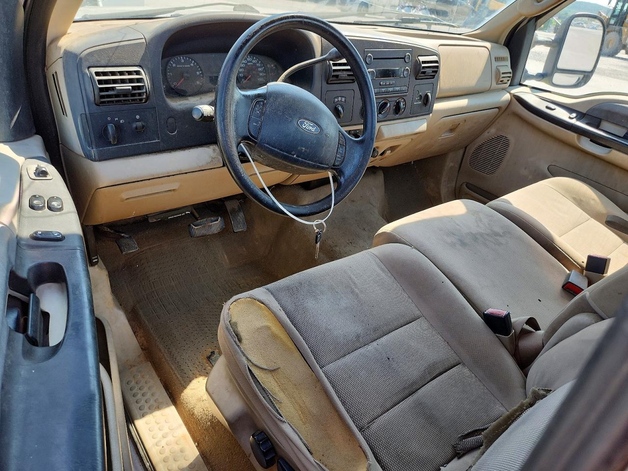 2005 Ford F250 Super Duty White vin: 1FTNF21515EA21072
