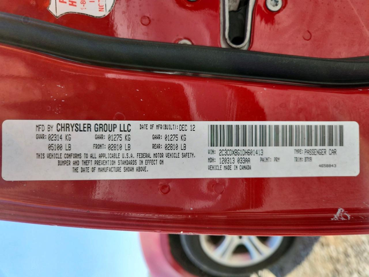 2013 Dodge Charger Se Red vin: 2C3CDXBG1DH601413