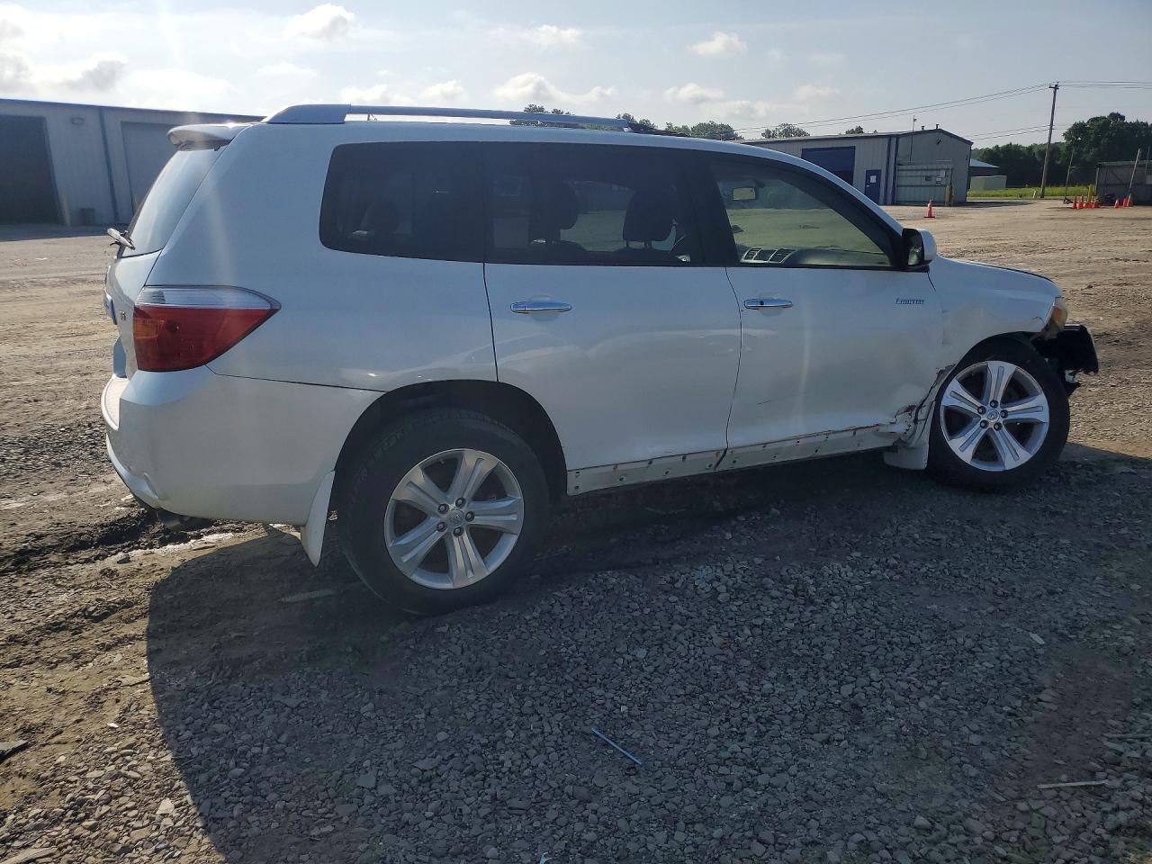 2009 Toyota Highlander Limited White vin: JTEDS42A792092827