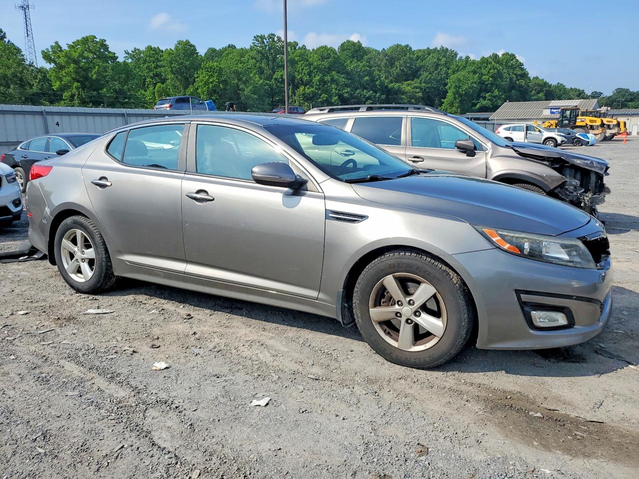 2015 Kia Optima Lx Gray vin: 5XXGM4A78FG515969