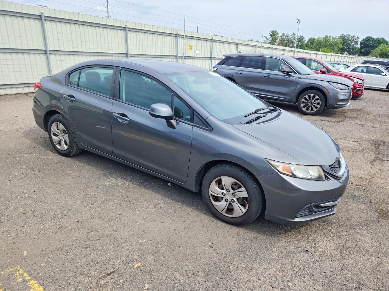 2013 Honda Civic Lx Gray vin: 2HGFB2F55DH536206