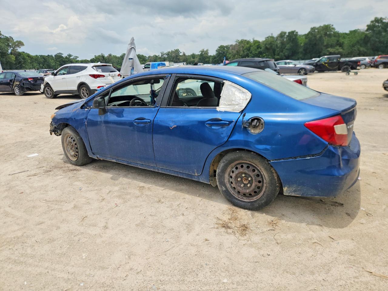 2012 Honda Civic Lx Blue vin: 2HGFB2F50CH585912