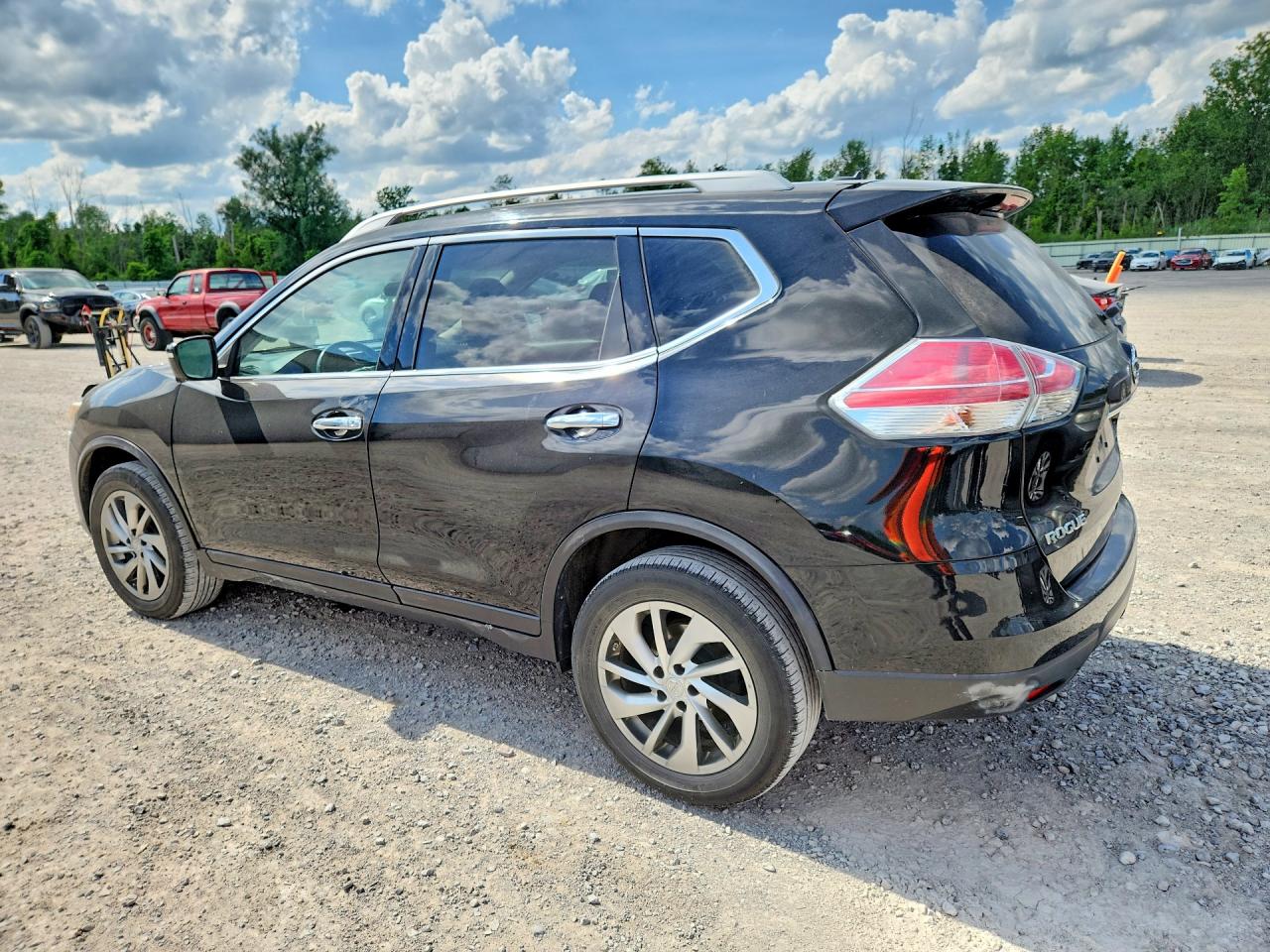 2014 Nissan Rogue Sl Black vin: 5N1AT2MV3EC811497