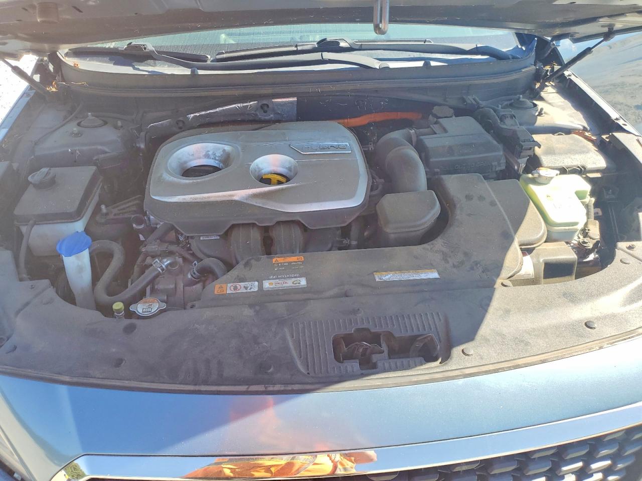 2016 Hyundai Sonata Hybrid Se Бирюзовый vin: KMHE24L16GA040613