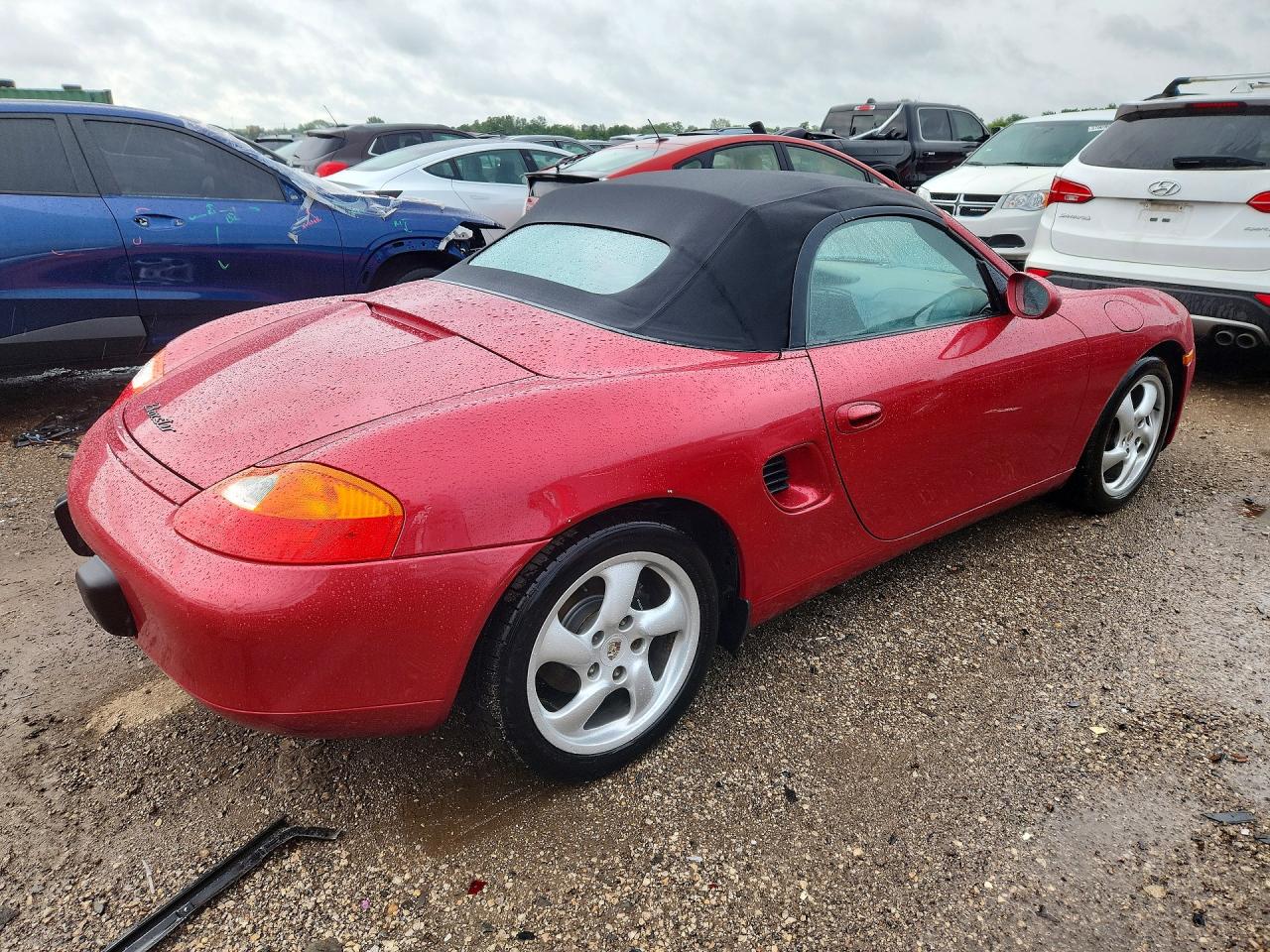2001 Porsche Boxster Red vin: WP0CA29871U621728