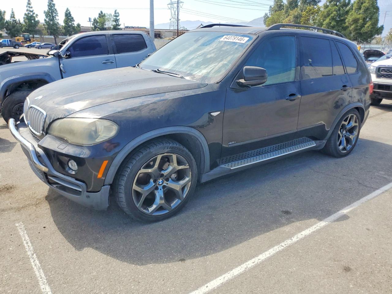 2007 Bmw X5 4.8i Черный vin: 5UXFE83597LZ45487