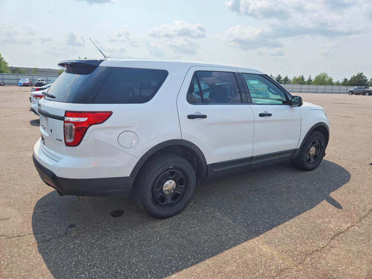 2014 Ford Explorer Police Interceptor White vin: 1FM5K8AR7EGA09381