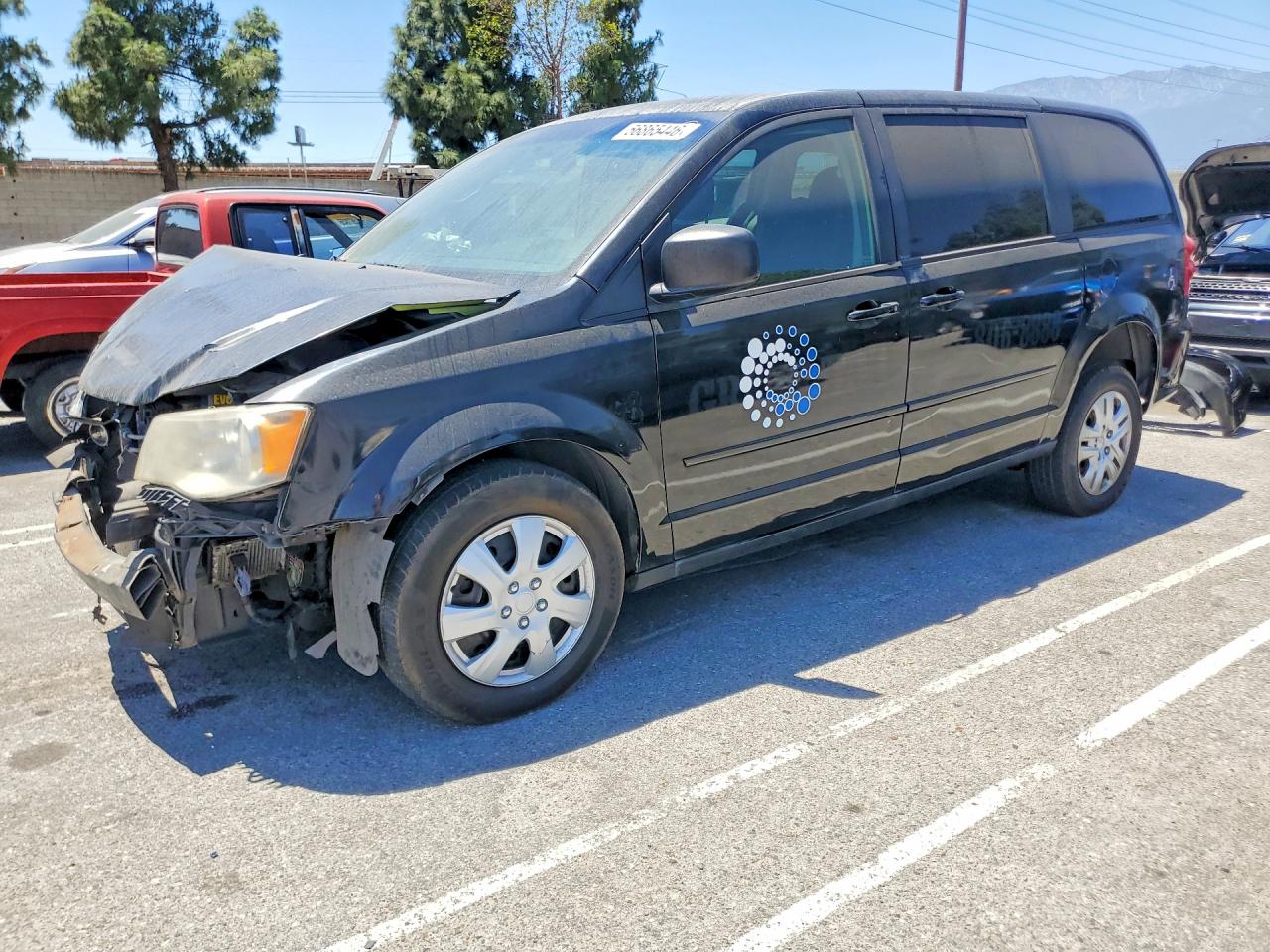 2014 Dodge Grand Caravan Se Black vin: 2C4RDGBG0ER110400