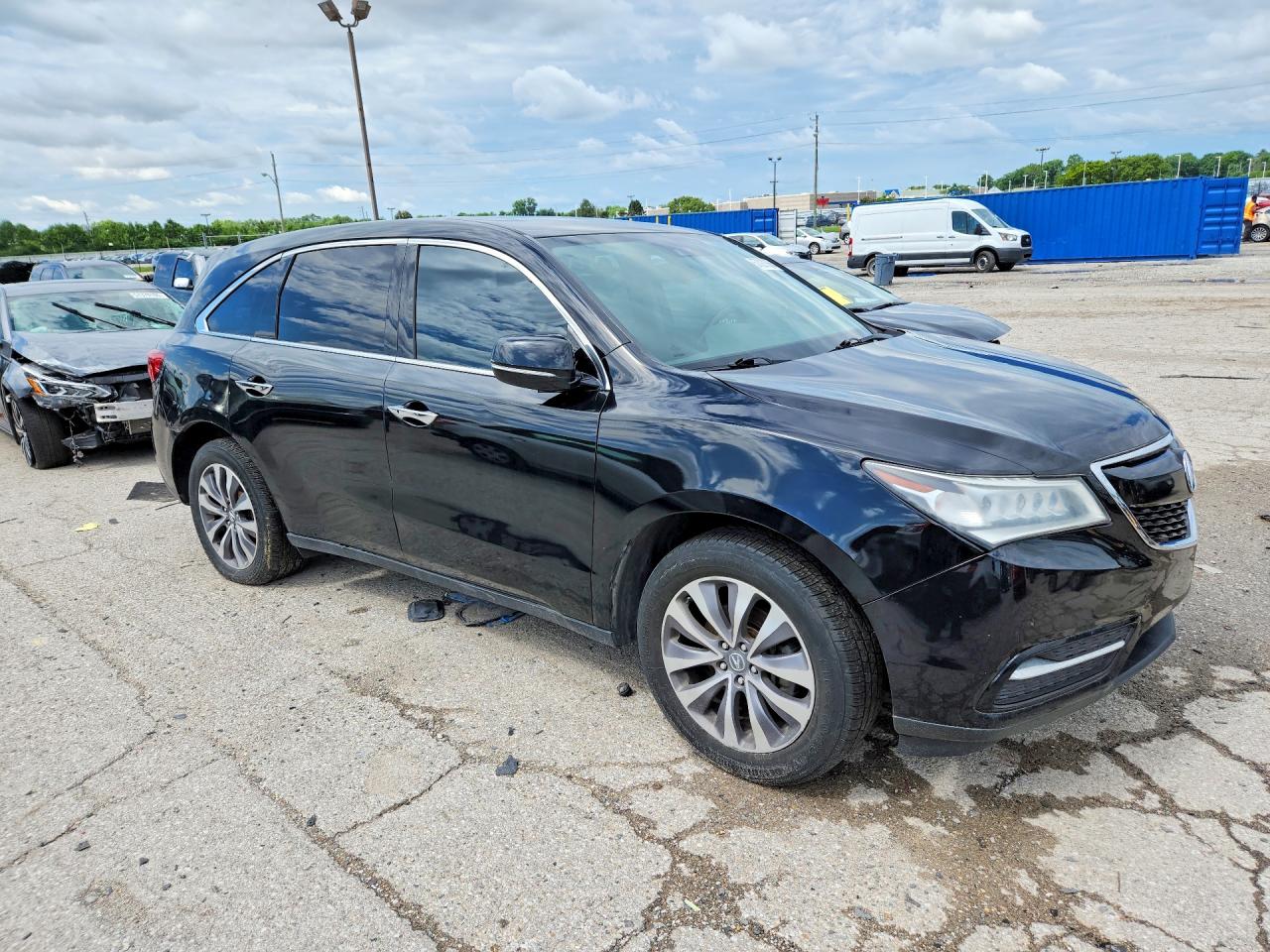 2014 Acura Mdx Technology Black vin: 5FRYD4H68EB010371