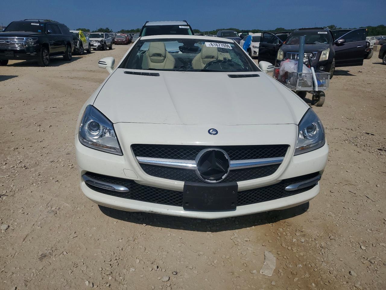 2013 Mercedes-benz Slk 250 White vin: WDDPK4HA5DF058238