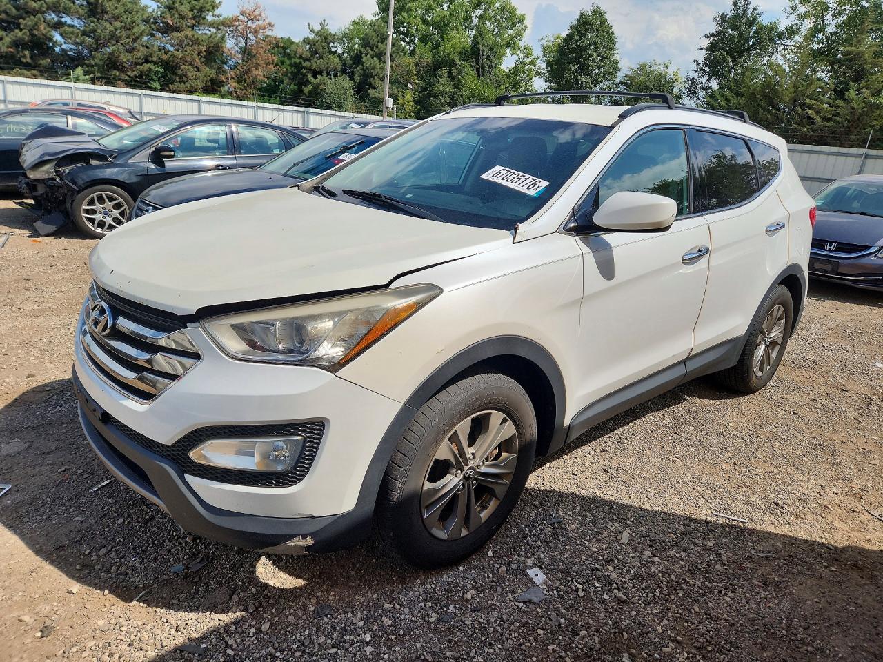 2014 Hyundai Santa Fe Sport White vin: 5XYZUDLB0EG164219
