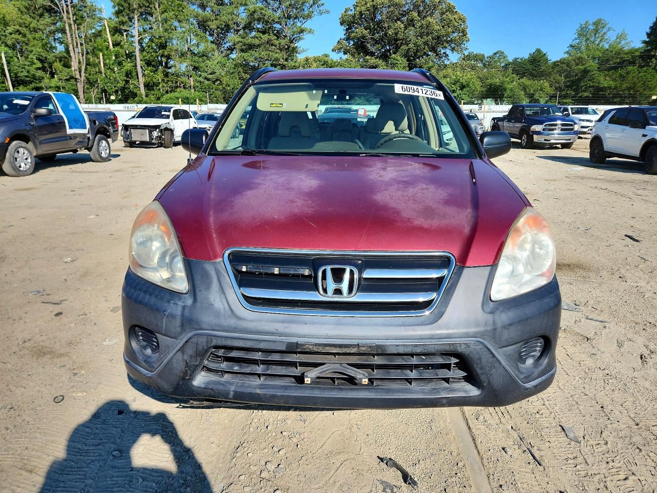 2006 Honda Cr-v Lx Burgundy vin: SHSRD68556U408186