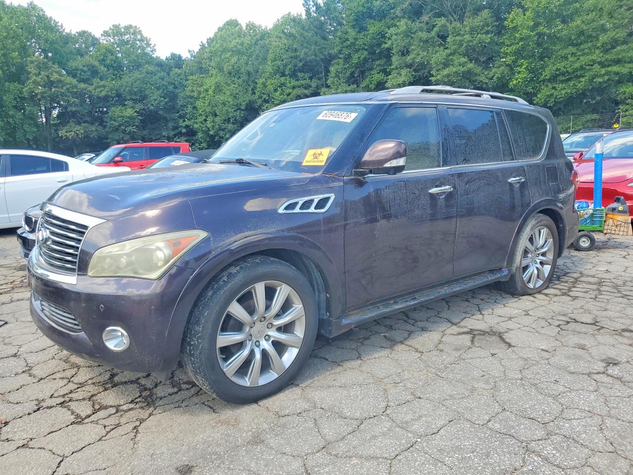 2011 Infiniti Qx56 Base Burgundy vin: JN8AZ2ND0B9701352