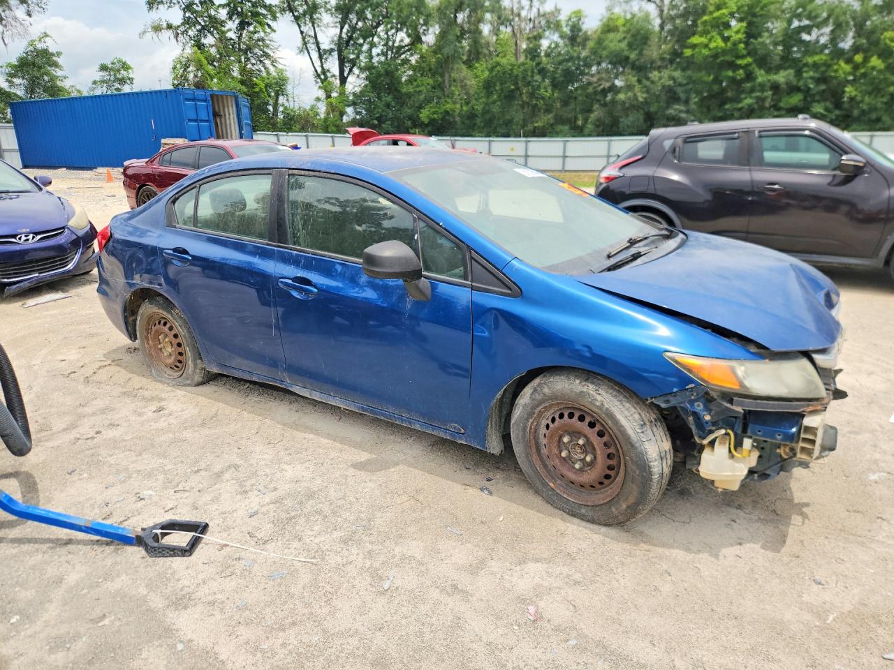 2012 Honda Civic Lx Blue vin: 2HGFB2F50CH585912