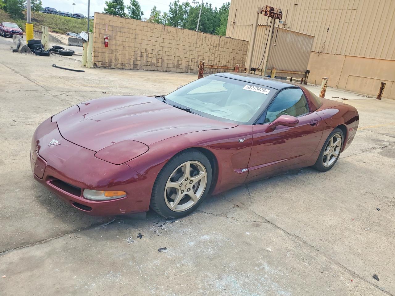 2003 Chevrolet Corvette Burgundy vin: 1G1YY22G635128535