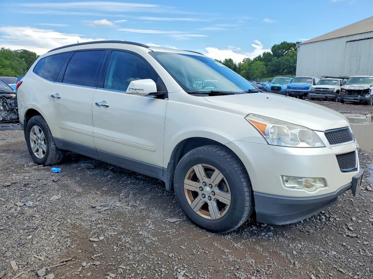 2012 Chevrolet Traverse Lt White vin: 1GNKVJED8CJ189854