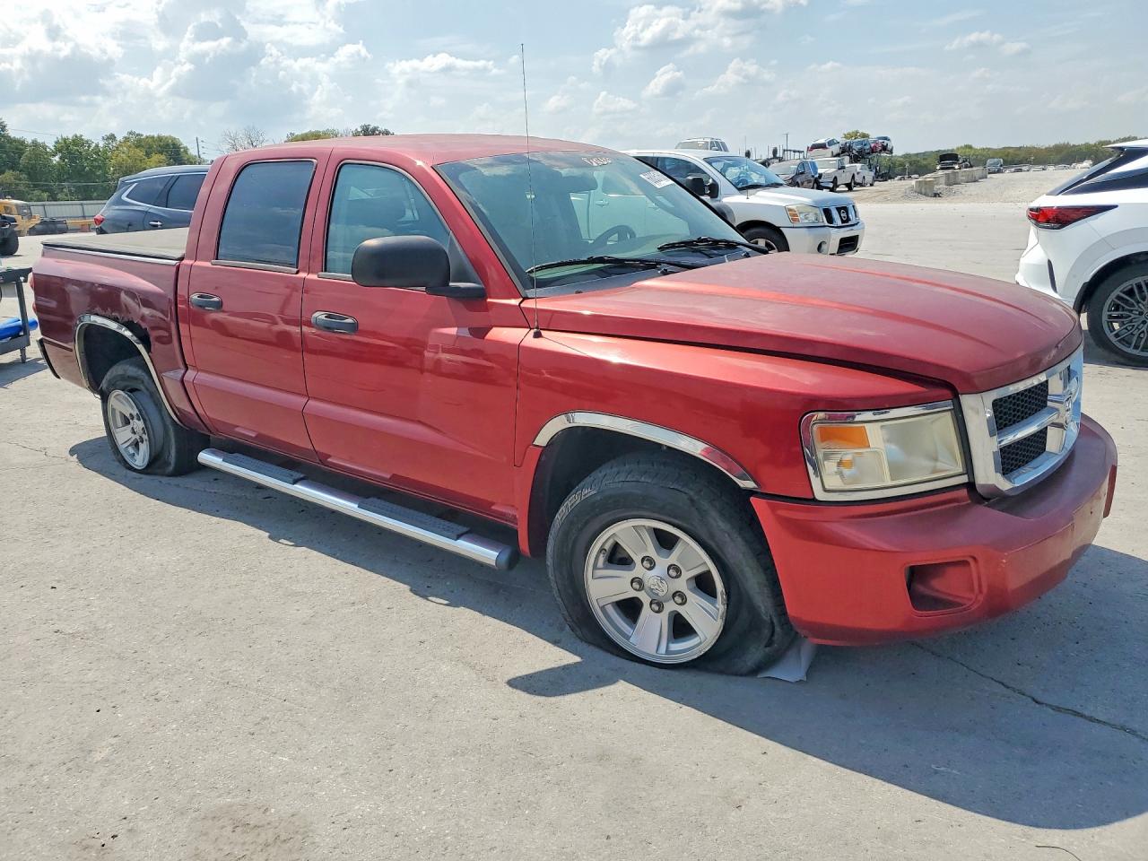 2008 Dodge Dakota Quad Slt Красный vin: 1D7HW48N28S524538