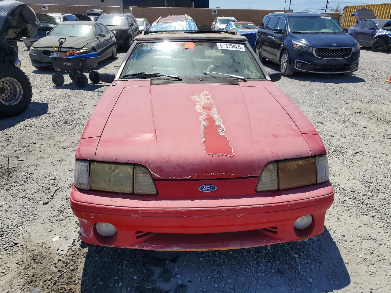1991 Ford Mustang Gt Red vin: 1FACP45E5MF131616