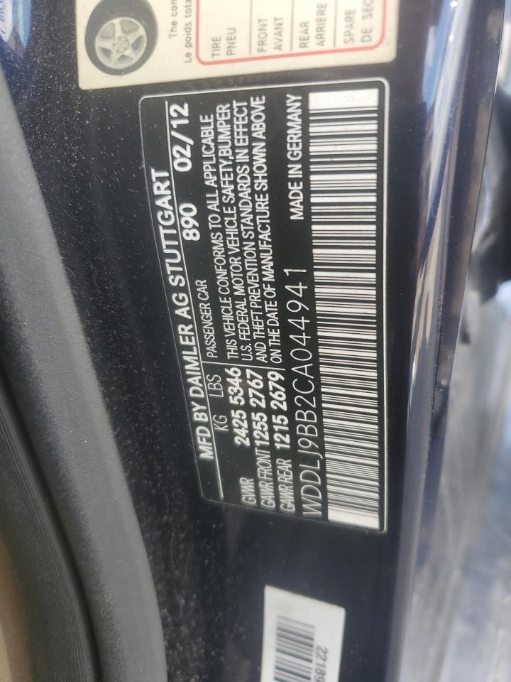 2012 Mercedes-benz Cls 550 4matic Синий vin: WDDLJ9BB2CA044941