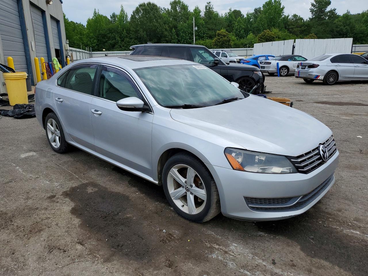 2012 Volkswagen Passat Se Серебряный vin: 1VWBN7A34CC066322
