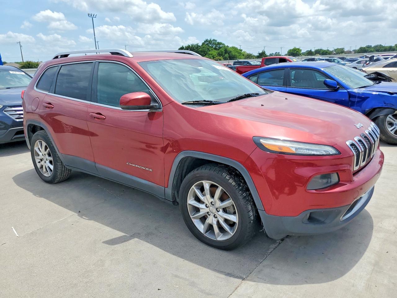 2014 Jeep Cherokee Limited Maroon vin: 1C4PJLDB9EW113636