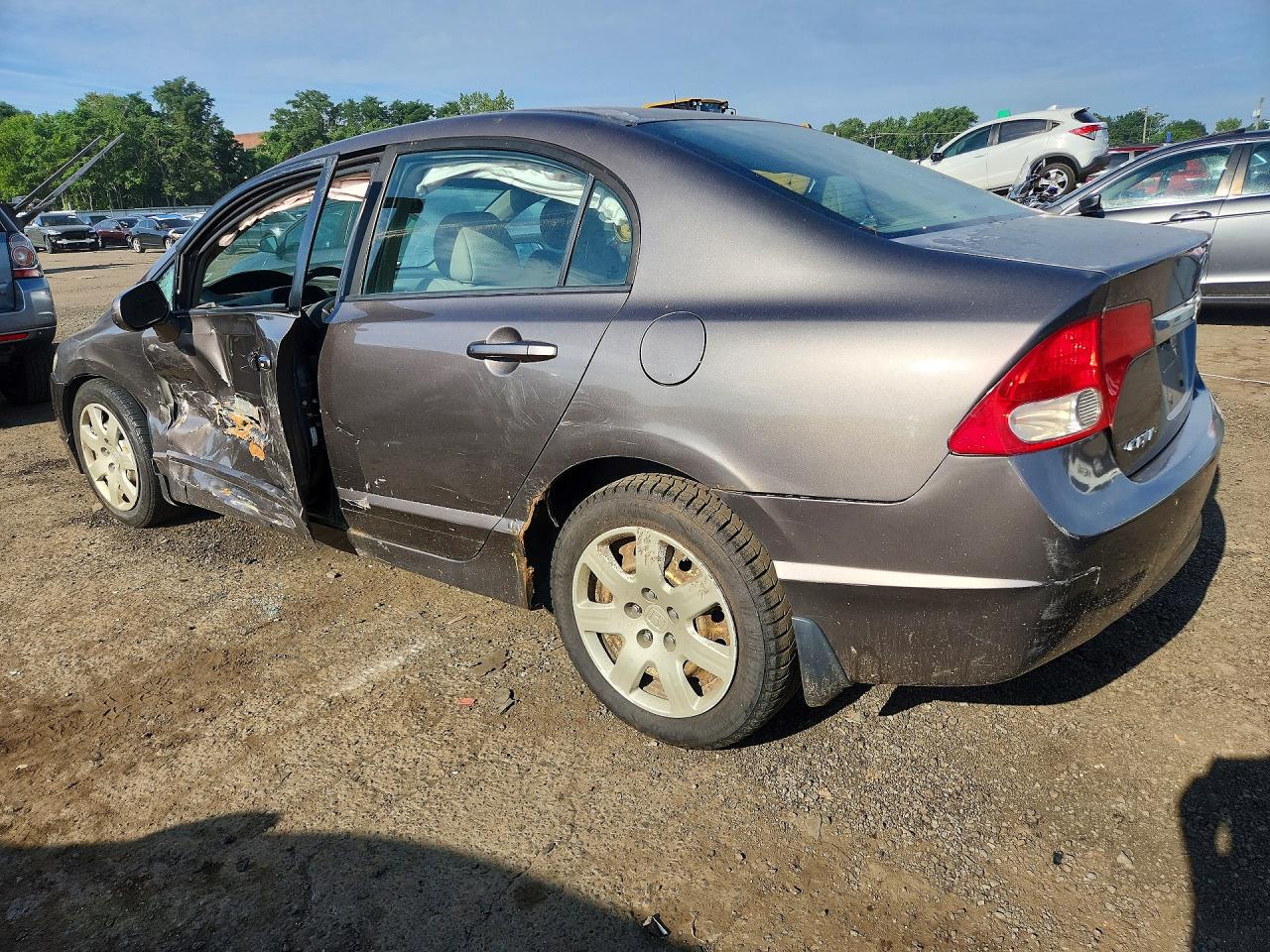 2010 Honda Civic Lx Gray vin: 2HGFA1F58AH576417