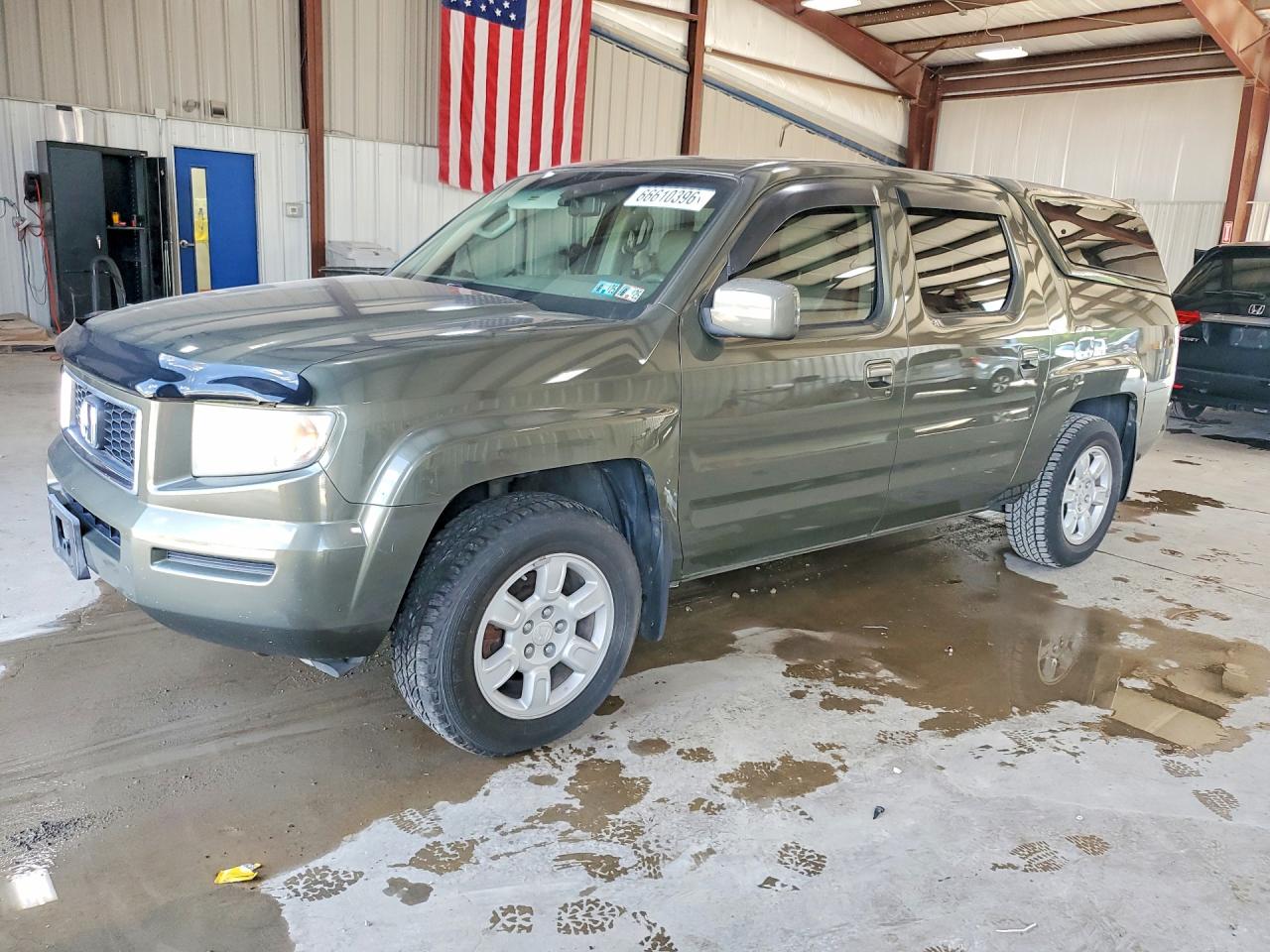 2006 Honda Ridgeline Rtl Green vin: 2HJYK16586H500266
