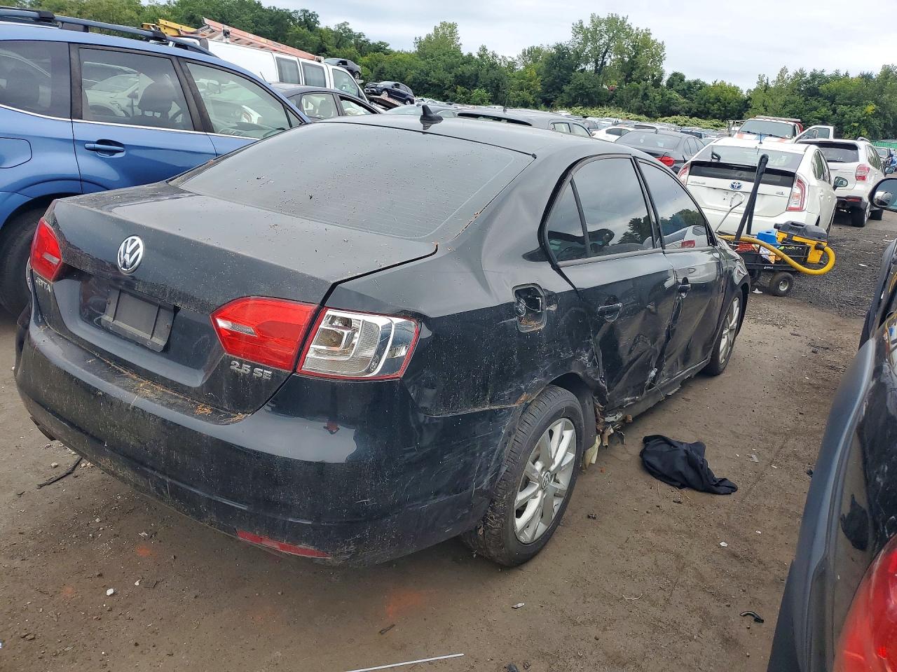 2012 Volkswagen Jetta Se Black vin: 3VWDP7AJ6CM337185