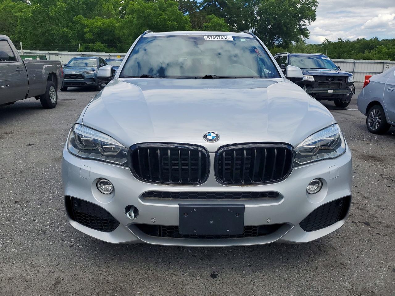 2015 Bmw X5 Xdrive50i Silver vin: 5UXKR6C58F0J76214