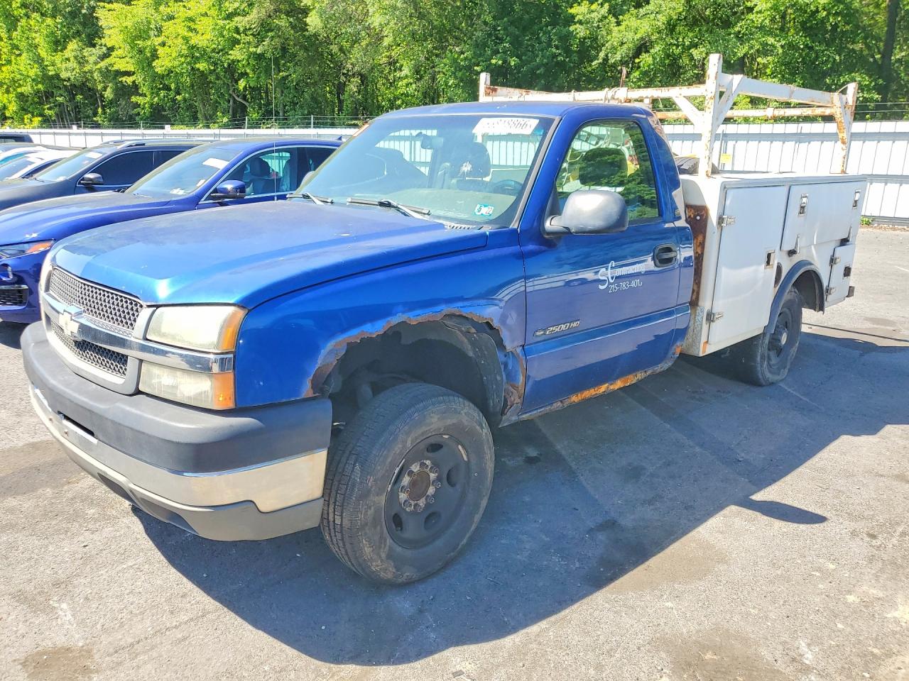 2004 Chevrolet Silverado C2500 Heavy Duty Синий vin: 1GBHC24U14E379963
