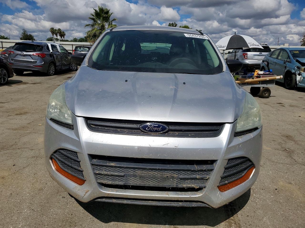 2014 Ford Escape S Silver vin: 1FMCU0F76EUD80656