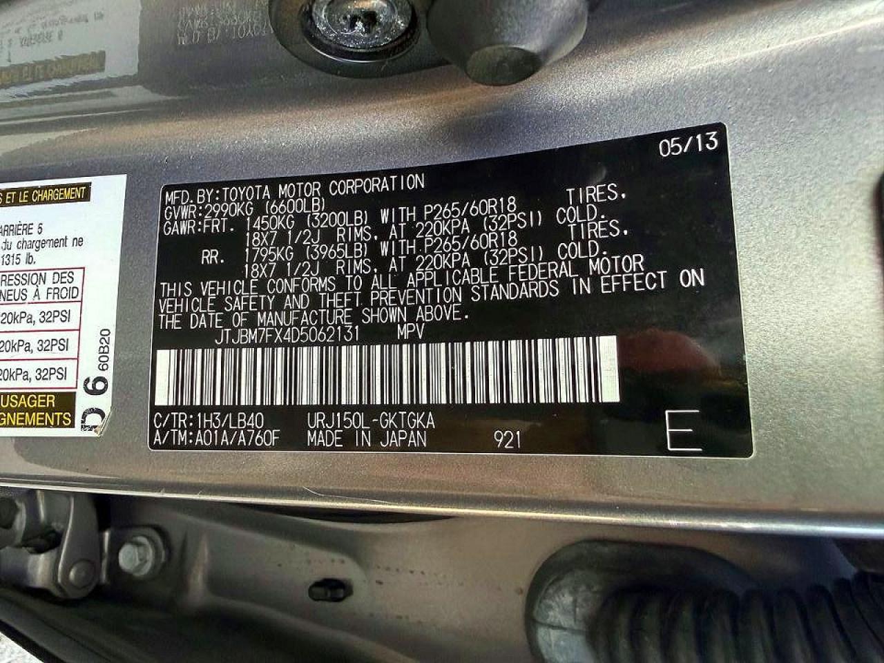 2013 Lexus Gx 460 Gray vin: JTJBM7FX4D5062131