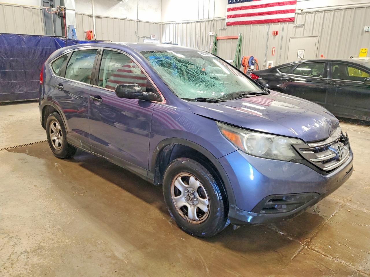 2014 Honda Cr-v Lx Blue vin: 2HKRM4H33EH679225