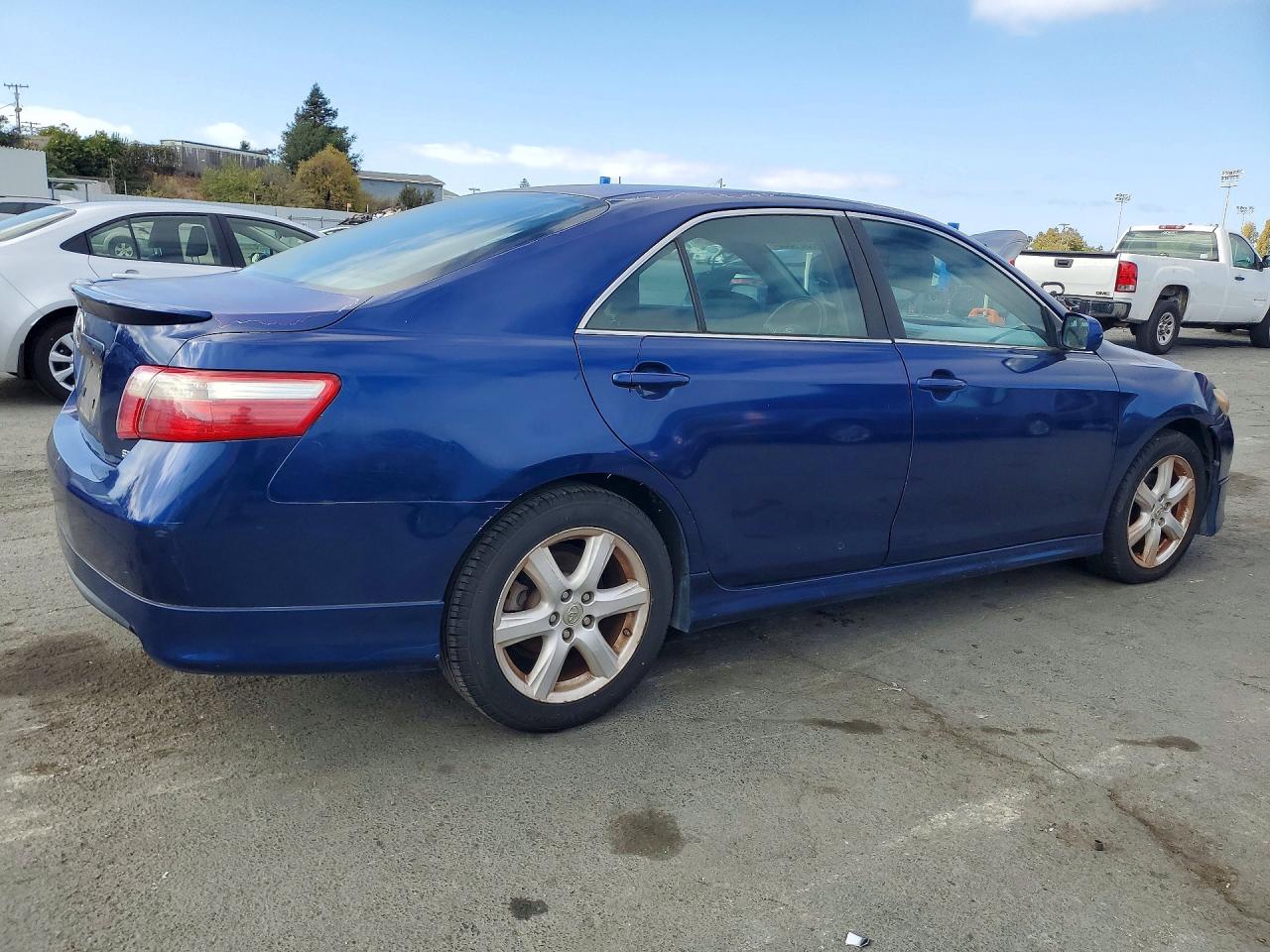 2007 Toyota Camry Se V6 Blue vin: 4T1BK46K67U011893